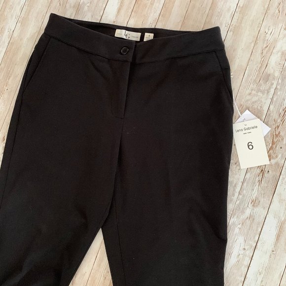 donatedLena Gabrielle Black Bootcut Dress Pant, Sz 6 - Picture 2 of 15